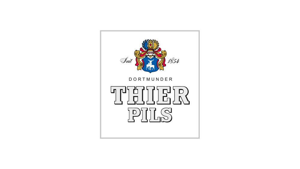 Logo von Dortmunder Thier Pils mit Emblem und Schriftzug Seit 1854.